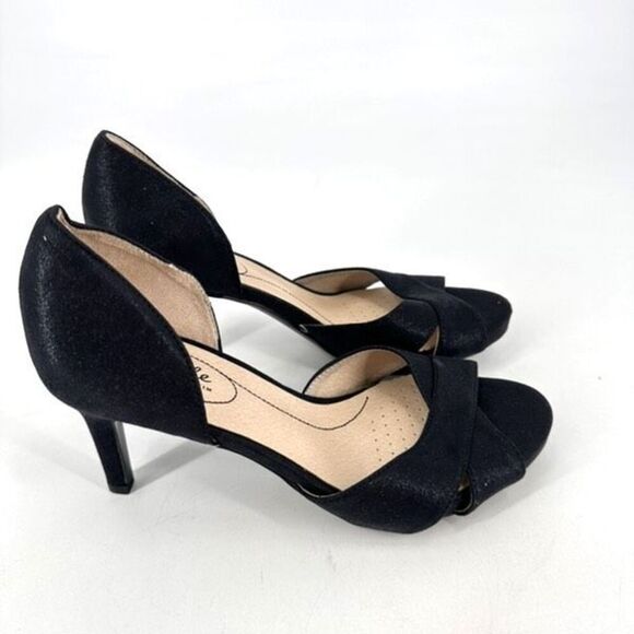 LifeStride Women's Black Peep Toe Mykonos D’orsay Sandal Heels Size 7.5 - Picture 6 of 15